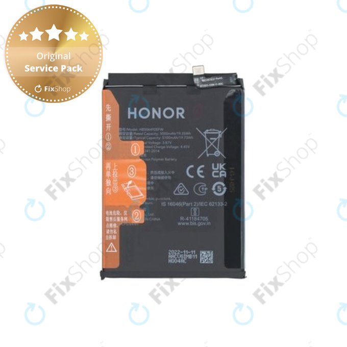 Bateria do Honor Magic5 Lite RMO-NX3, HB506492EFW, 5100mAh, 0235AEMV, Genuine Service Pack