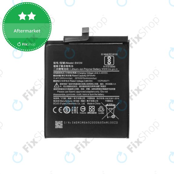 Bateria do Xiaomi Mi 9 SE, BM3M, 3070mAh