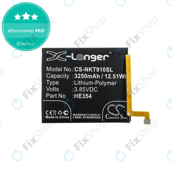 Bateria dla Nokia 9 PureView, 3250mAh, Li-Pol, 3.85 V, HE354, HQ