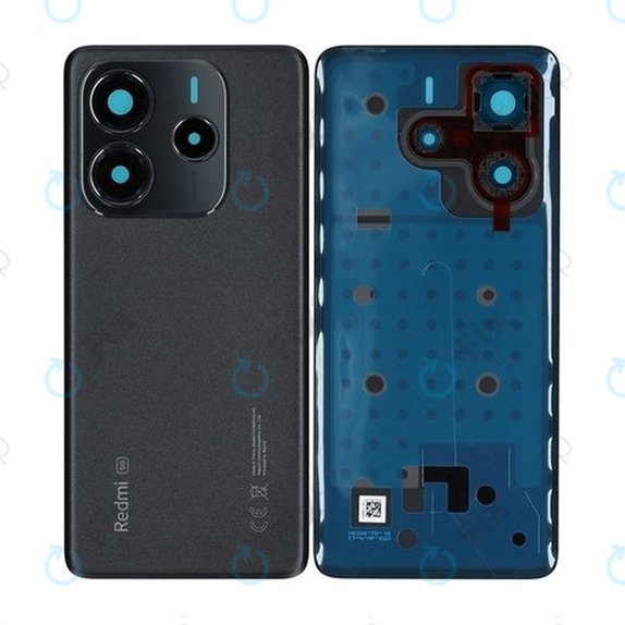 Tylna pokrywa baterii do Xiaomi Redmi Note 14 5G 24094RAD4G, 56002700O1700, Midnight Black, Genuine Service Pack