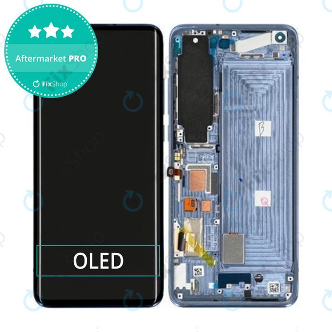 Wyświetlacz OLED do Xiaomi Mi 10, Ekran dotykowy z ramką, Twilight Grey