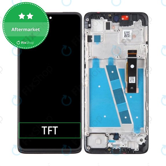 Wyświetlacz do Motorola Moto G72 XT2255, Ekran dotykowy z ramką, Meteorite Gray, TFT