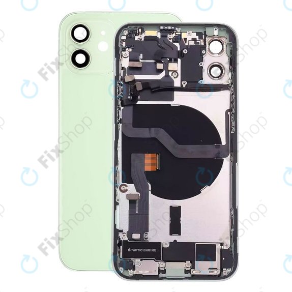 Tylna obudowa z malymi czesciami do iPhone 12, Zielony, Green