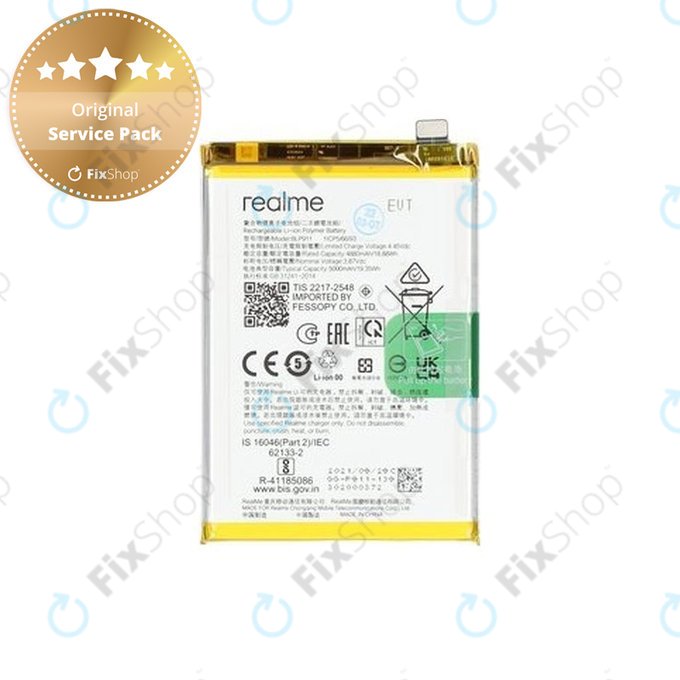 Bateria do Realme 9i, 9 Pro, BLP911, 5000mAh, 4200013, Genuine Service Pack