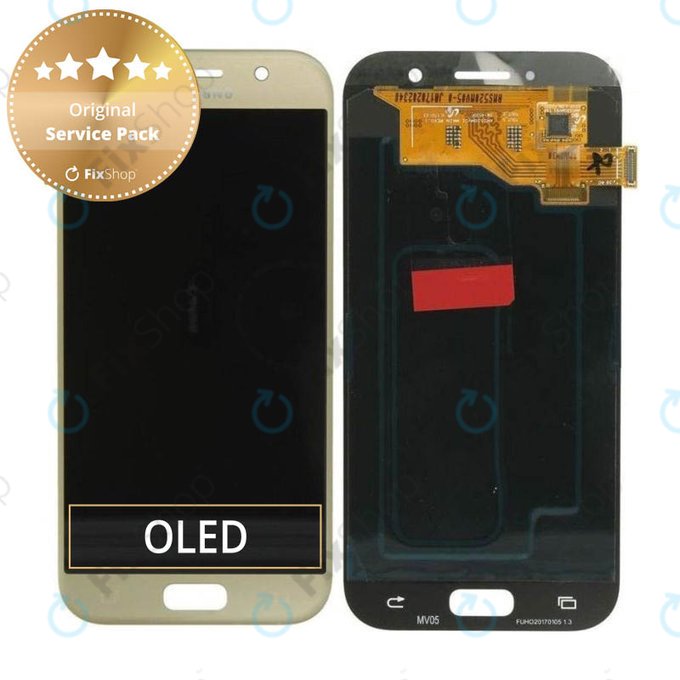 Wyświetlacz z ekranem dotykowym do Samsung A5 A520F (2017), GH97-19733B, GH97-20135B, Gold Sand, Genuine Service Pack