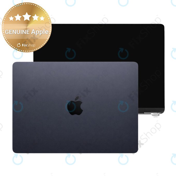 Wyświetlacz LCD do MacBook Air 13", A3113 (2024), z przednim szkłem i pokrywą, Midnight, 661-40281, Genuine Apple