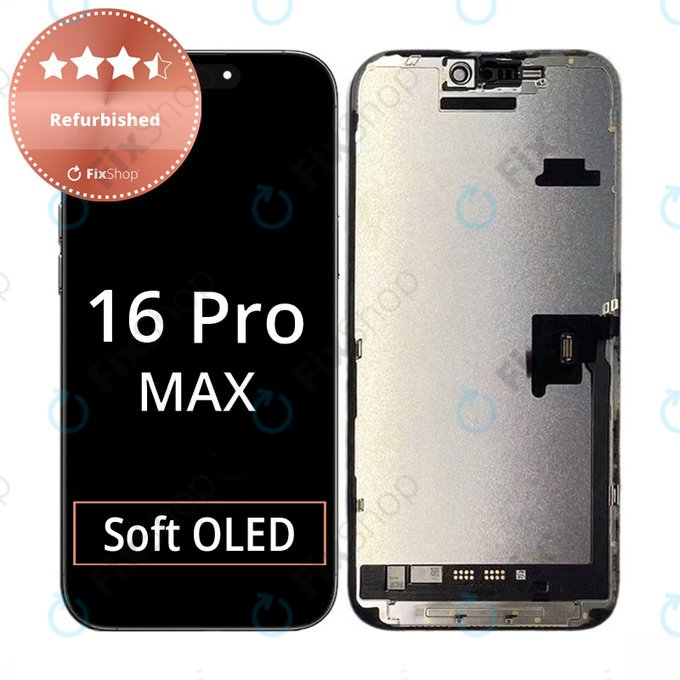Wyświetlacz dla iPhone 16 Pro Max, Ekran dotykowy z ramką, Refurbished