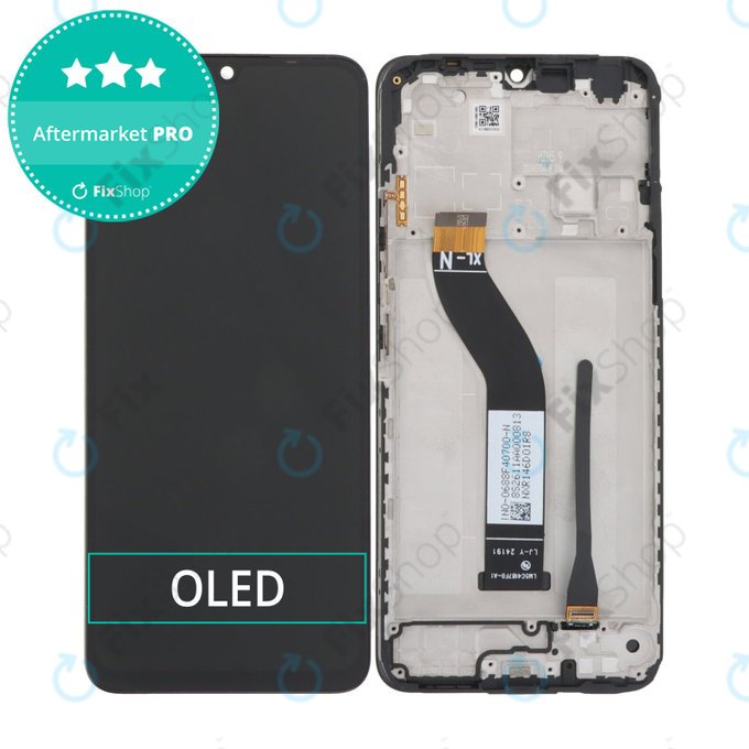 Wyświetlacz OLED do Xiaomi Redmi 14C 4G, Poco C75, Ekran dotykowy z ramką, Midnight Black
