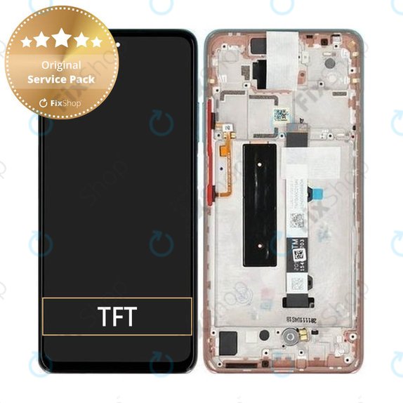 Wyświetlacz do Xiaomi Mi 10T Lite 5G, Ekran dotykowy z ramką, 5600050J1700, Rose Gold Beach, Genuine Service Pack