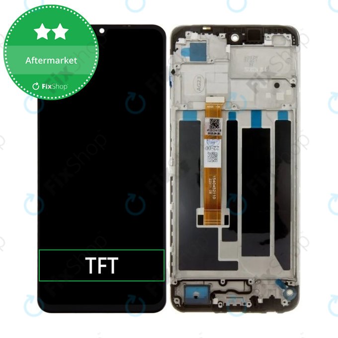 Wyświetlacz do Realme C53 RMX3760, Ekran dotykowy z ramką, Mighty Black, TFT