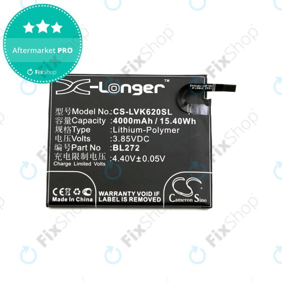 Bateria do Lenovo K6 Power, 4000mAh, Li-Pol, 3.85V, BL272, HQ