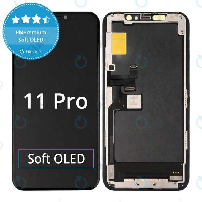 Wyświetlacz Soft OLED dla iPhone 11 Pro, Ekran dotykowy z ramką, FixPremium