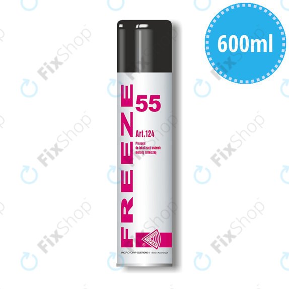Spray mrożący -55°C, nieprzewodzący, łatwopalny, 600 ml, Freeze 55
