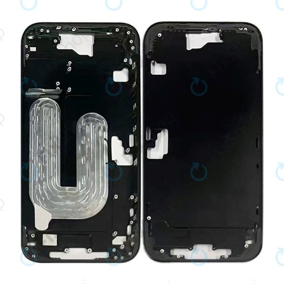Ramka srodkowa do iPhone 16 Plus, Przyciski zasilania i głośności, Czarny, Black
