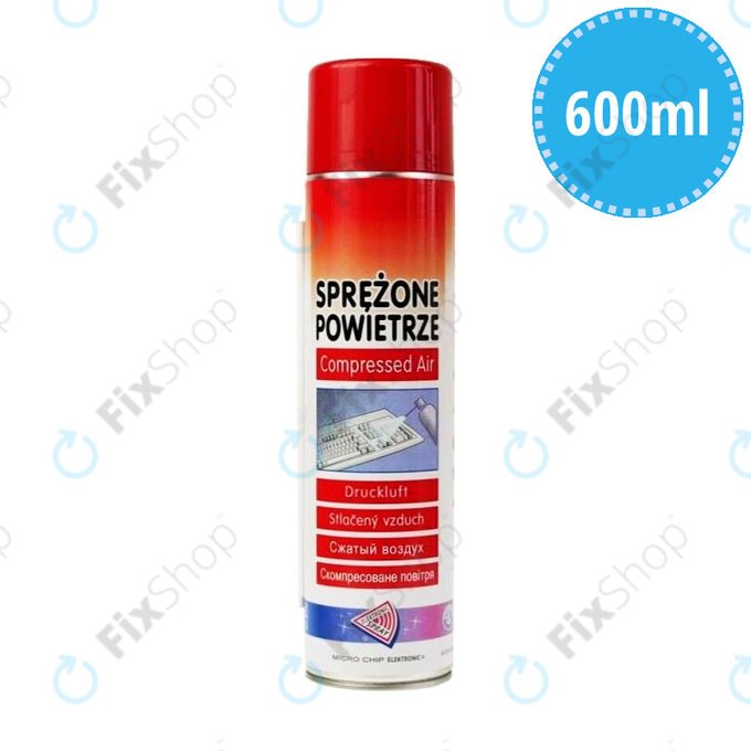 Spreżone powietrze w sprayu, Flammable, 600ml, Micro Chip Electronic
