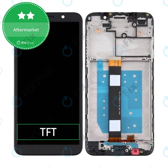 Wyświetlacz do Motorola Moto E6 Play, Ekran dotykowy z ramką, Czarny, Black, TFT