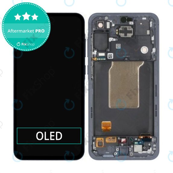 Wyświetlacz OLED do Samsung A55 A556B, Ekran dotykowy z ramką, Awesome Navy