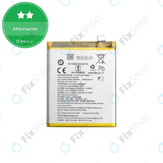 Bateria do OnePlus 6T, OnePlus 7, BLP685, 3700mAh